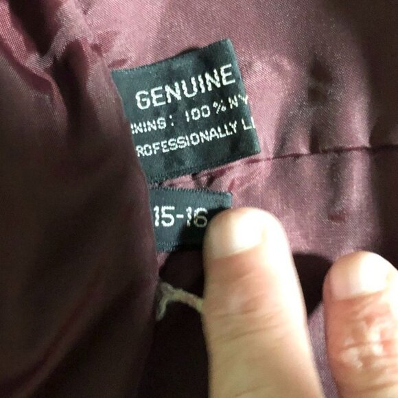 Winlit Women's Leather Blazer Jacket Size 15-16 Red Button Front Y2K - Picture 4 of 16